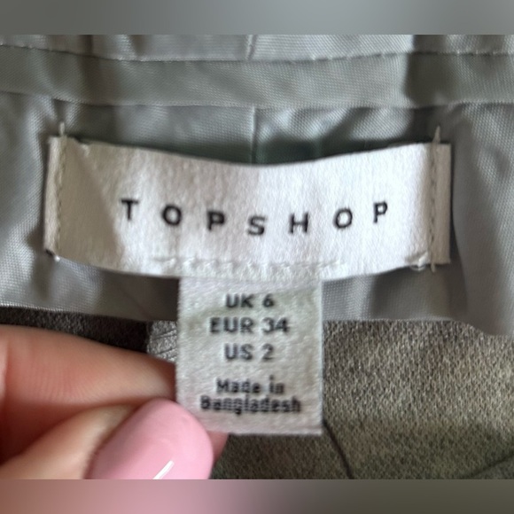 Topshop Women’s Gray Flare Leg Trousers NWT Size 2 - Picture 3 of 7